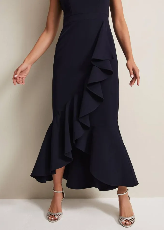 Phase Eight Chantal Navy Jewel Strap Maxi Dress Navy Women Dresses