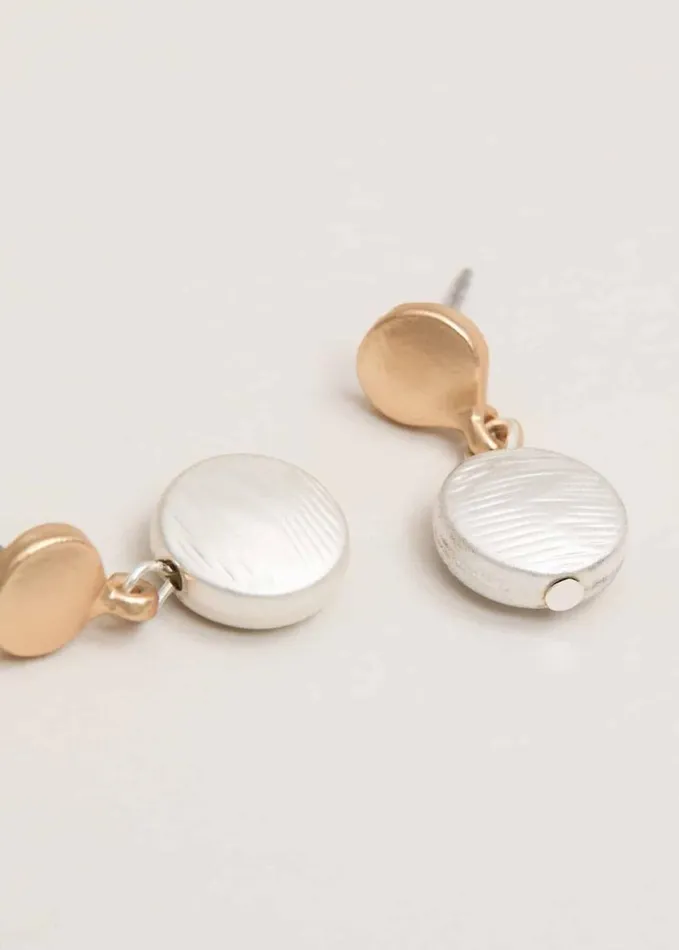 Phase Eight Circle Drop Earrings Metallic Women Jewellery