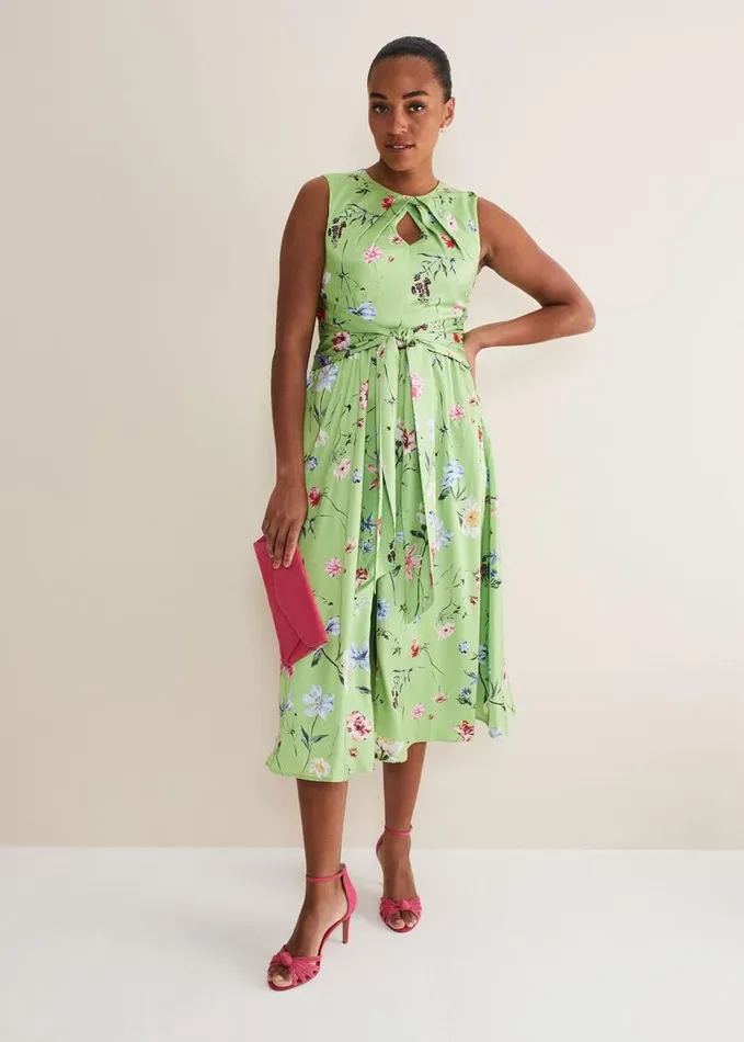 Phase Eight Corrin Floral Midi Dress Limemulti Women Dresses