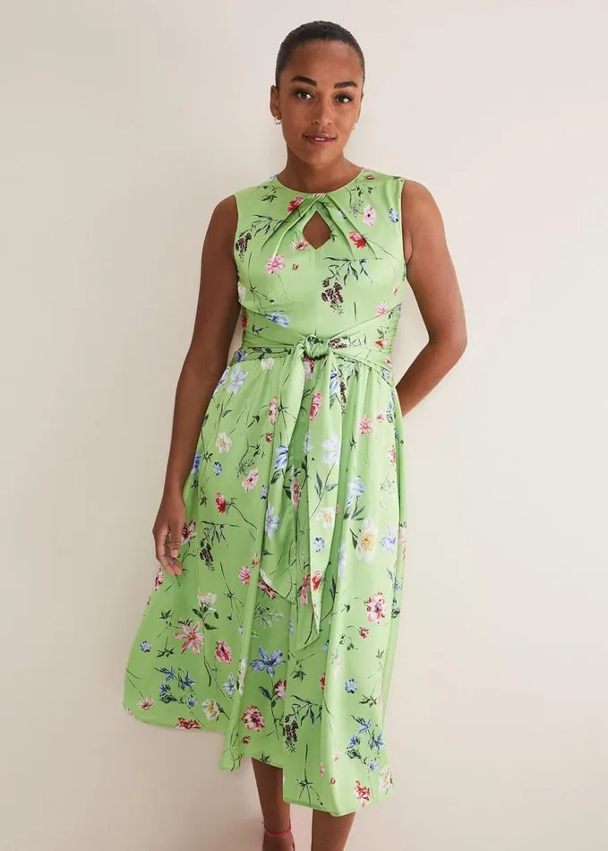 Phase Eight Corrin Floral Midi Dress Limemulti Women Dresses