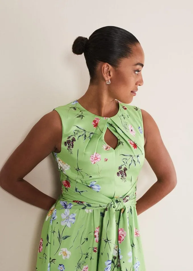 Phase Eight Corrin Floral Midi Dress Limemulti Women Dresses