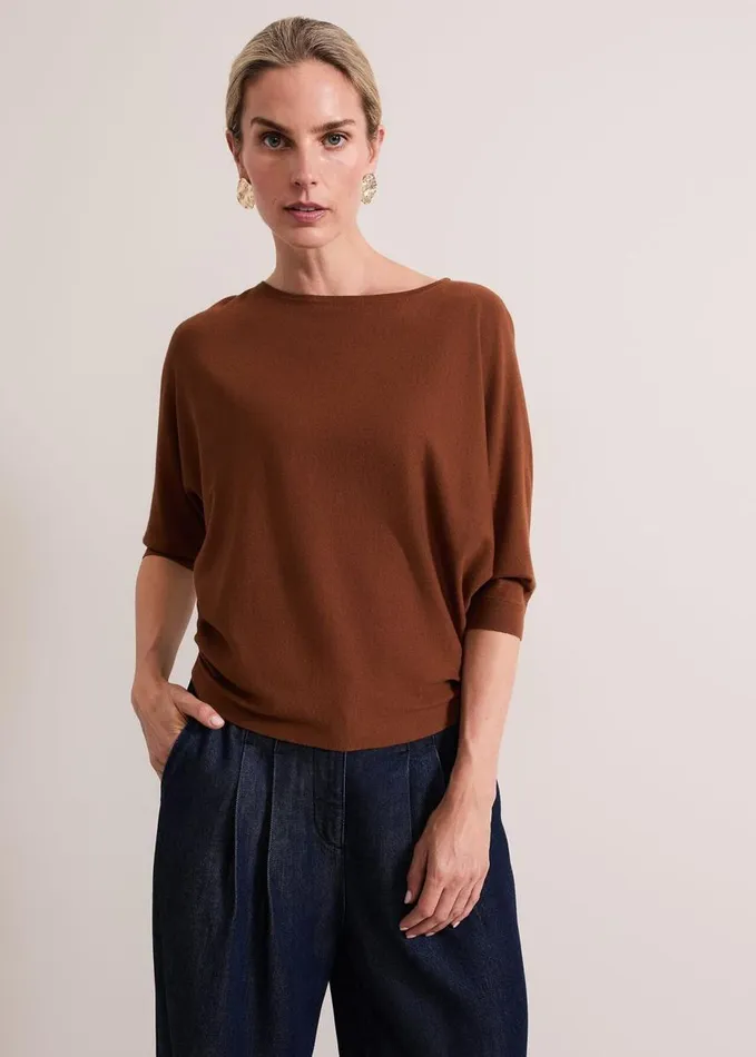 Phase Eight Cristine Knit Jumper Spice Women Knitwear