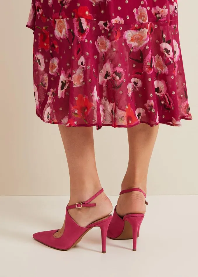 Phase Eight Cross Over Ankle Shoes Pink Women Occasion Shoes