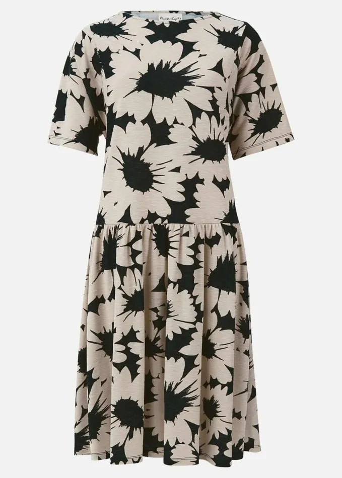 Phase Eight Daisy Print Swing Dress Blackivory Women Dresses