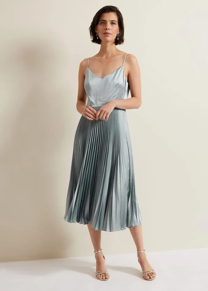Phase Eight Dana Lace Double Layer Dress Light Green Women Dresses