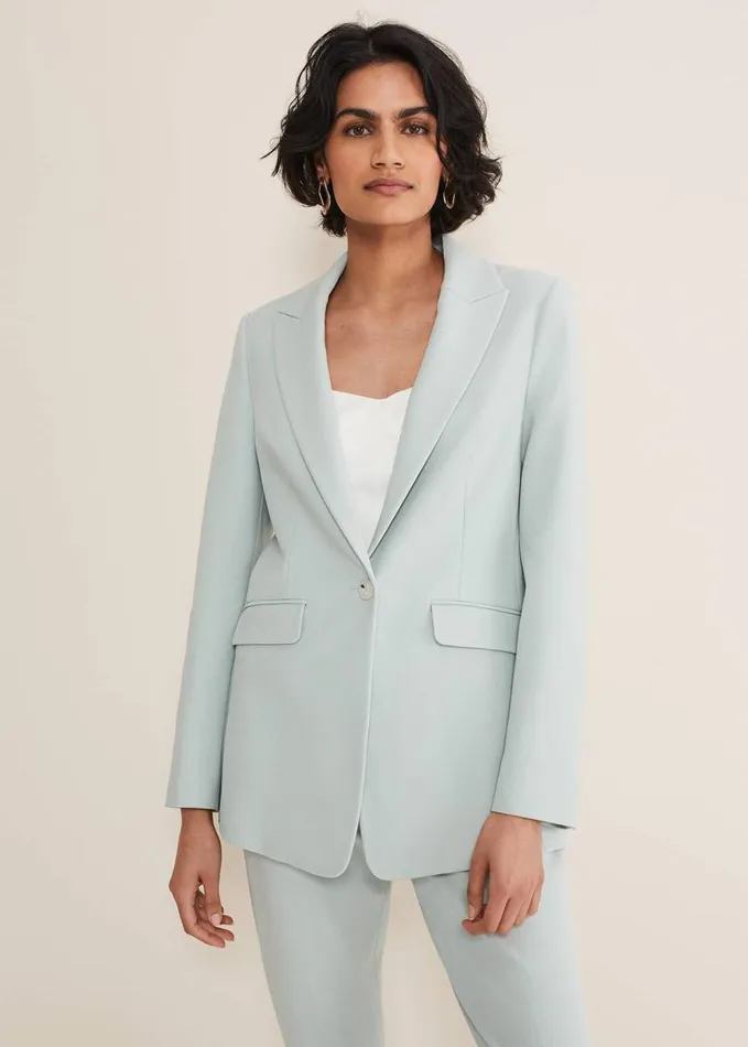 Phase Eight Eira Blue Blazer Eau De Nil Women Jackets
