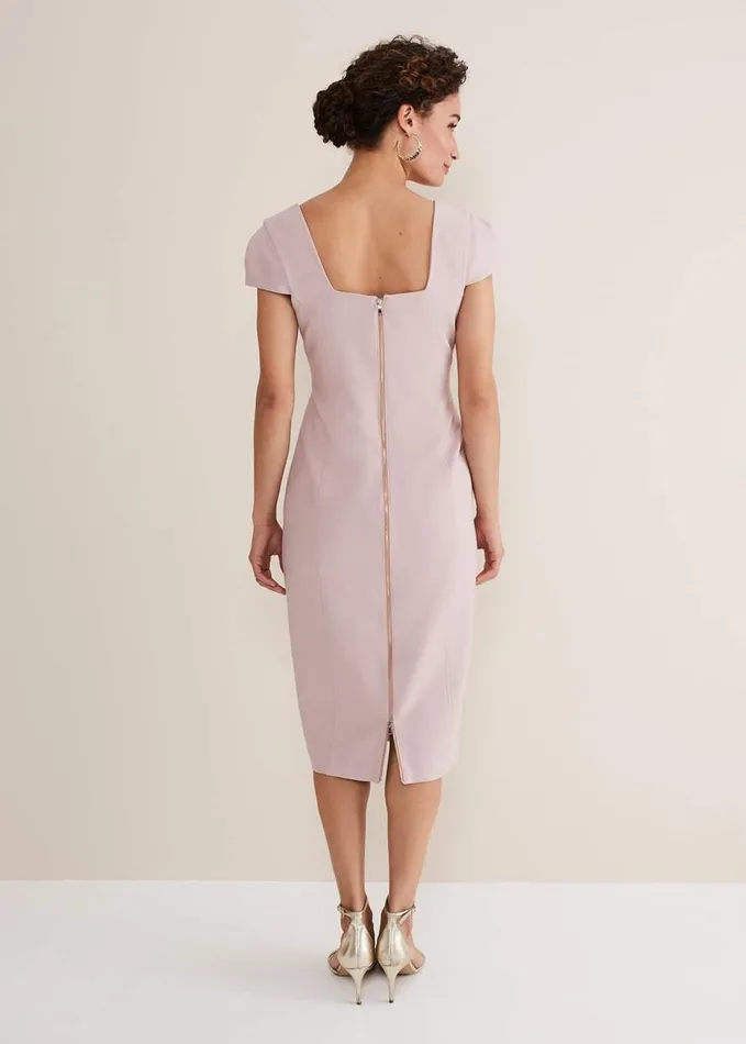 Phase Eight Eira Midi Dress Antique Rose Women Dresses