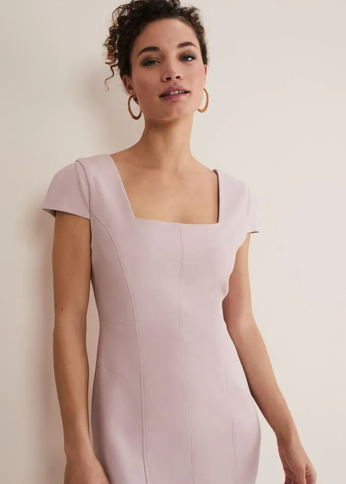 Phase Eight Eira Midi Dress Antique Rose Women Dresses