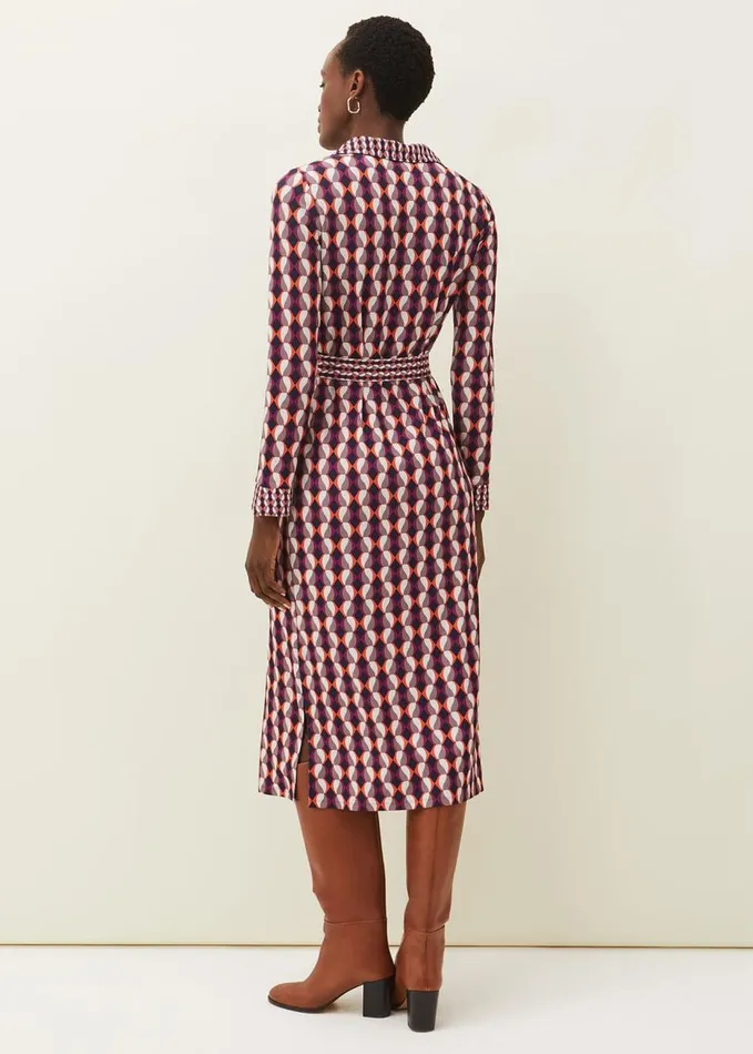Phase Eight Elizza Geometric Print Dress Multicoloured Women Dresses