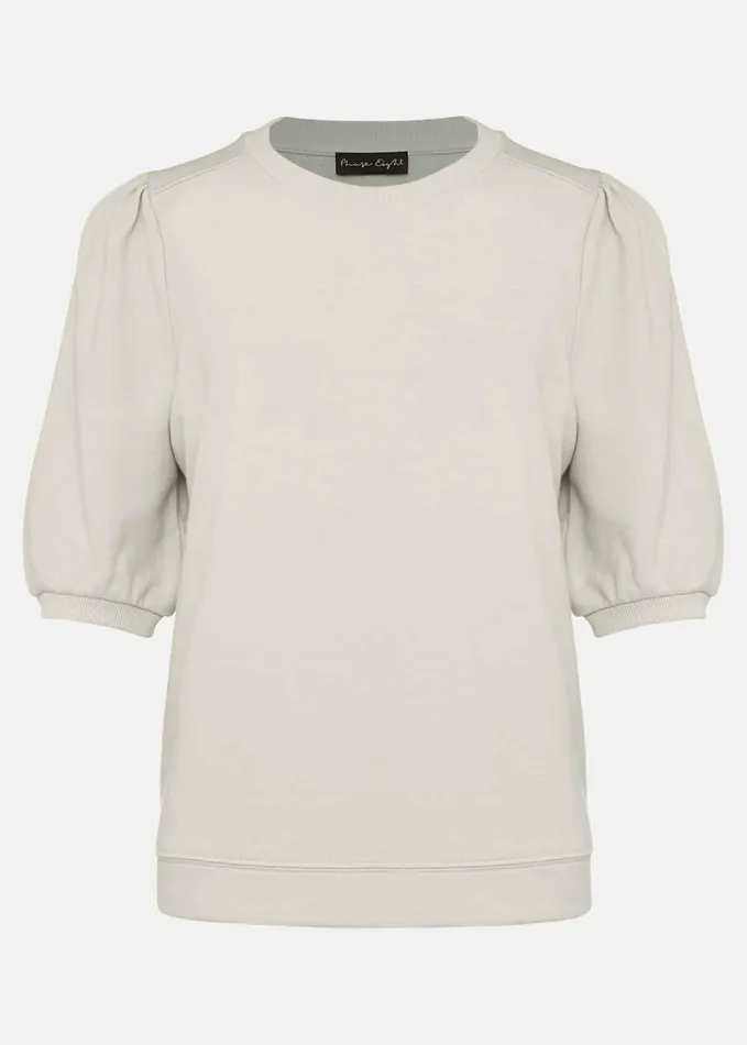 Phase Eight Ellis Short Sleeve Sweat Top Soft Sage Women Tops and TShirts