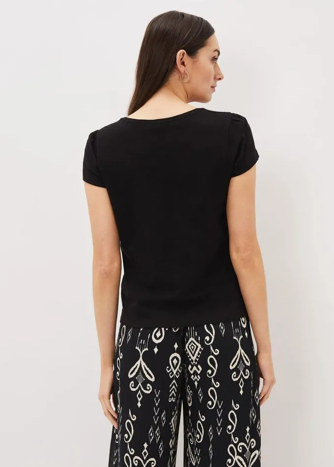 Phase Eight Elspeth Square Neck Top Black Women Tops and TShirts