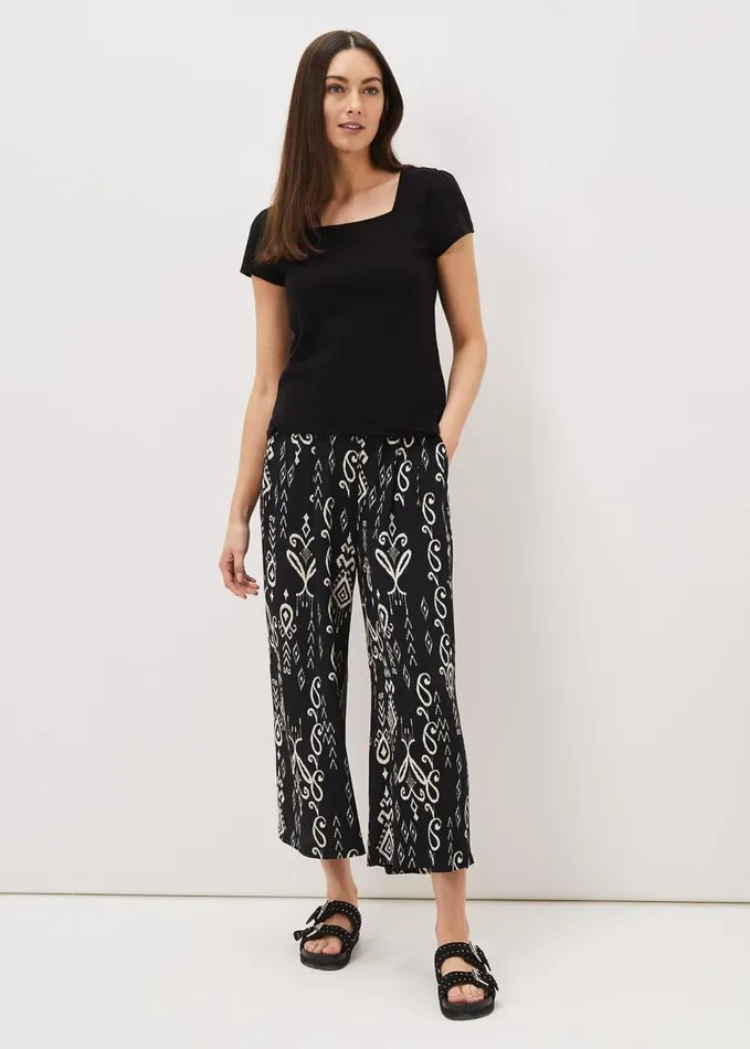 Phase Eight Elspeth Square Neck Top Black Women Tops and TShirts