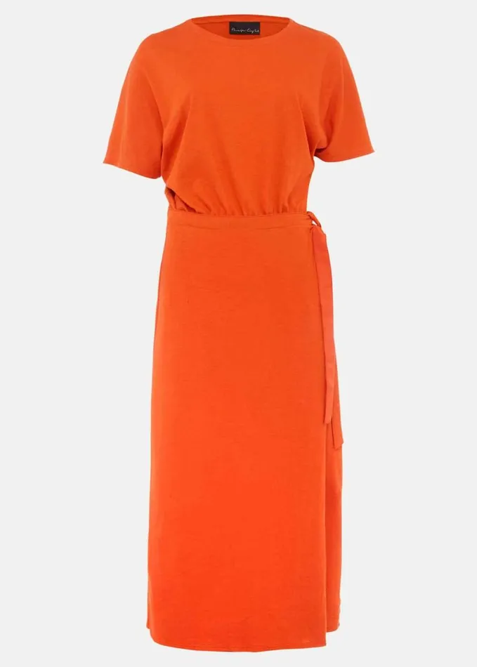 Phase Eight Emmalyn Cotton Midi Dress Tangerine Women Dresses