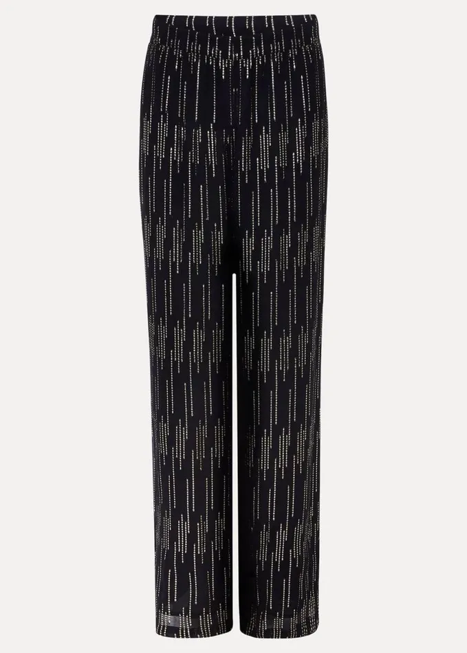 Phase Eight Eula Lurex Trouser CoOrd Blackgold Women Trousers