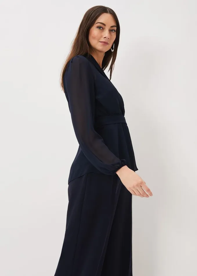 Phase Eight Florentine CoOrd Top Navy Women Tops and TShirts