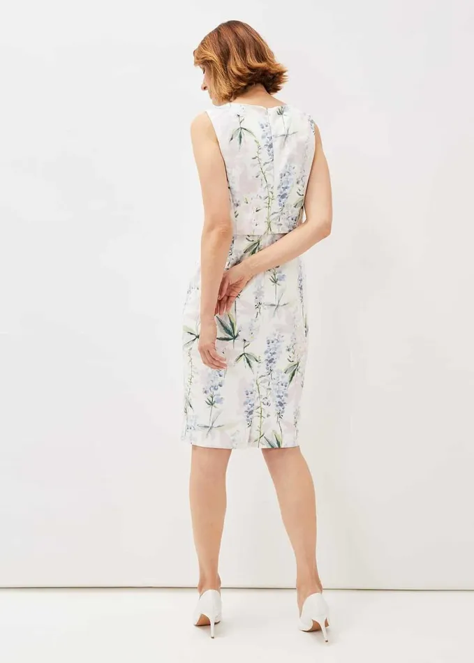 Phase Eight Francine Double Layer Scuba Dress Ivory Multi Women Dresses