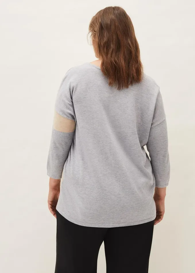 Phase Eight Francis Abstract Print Knit Jumper Grey Multi Women Knitwear