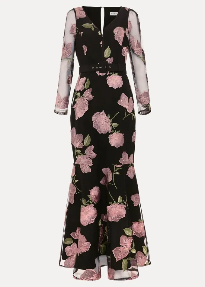 Phase Eight Genny Floral Print Embroidered Maxi Dres Multicoloured Women Dresses
