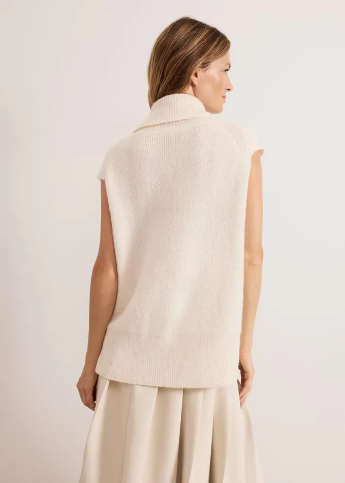 Phase Eight Ginny Ivory Cowl Neck Tabard Winter White Women Knitwear