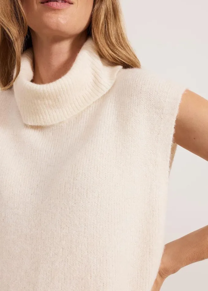 Phase Eight Ginny Ivory Cowl Neck Tabard Winter White Women Knitwear
