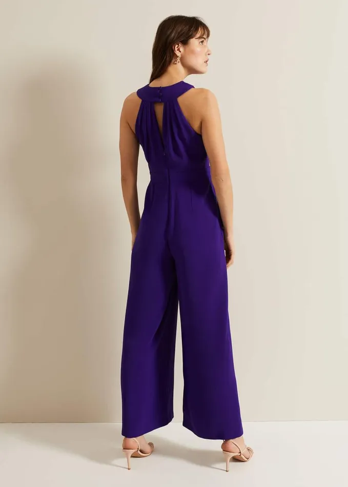 Phase Eight Giorgia Cross Neck Jumpsuit Violet Women Dresses