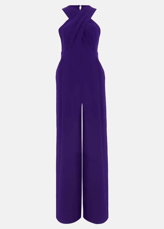 Phase Eight Giorgia Cross Neck Jumpsuit Violet Women Dresses