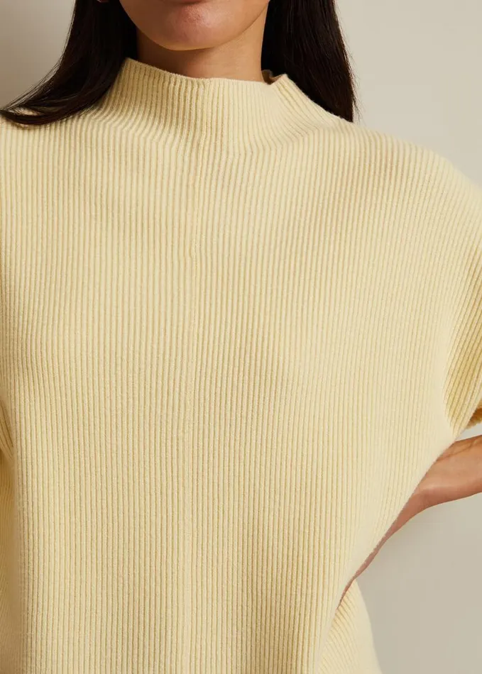Phase Eight Hannah Funnel Neck Jumper Yellow Women Knitwear