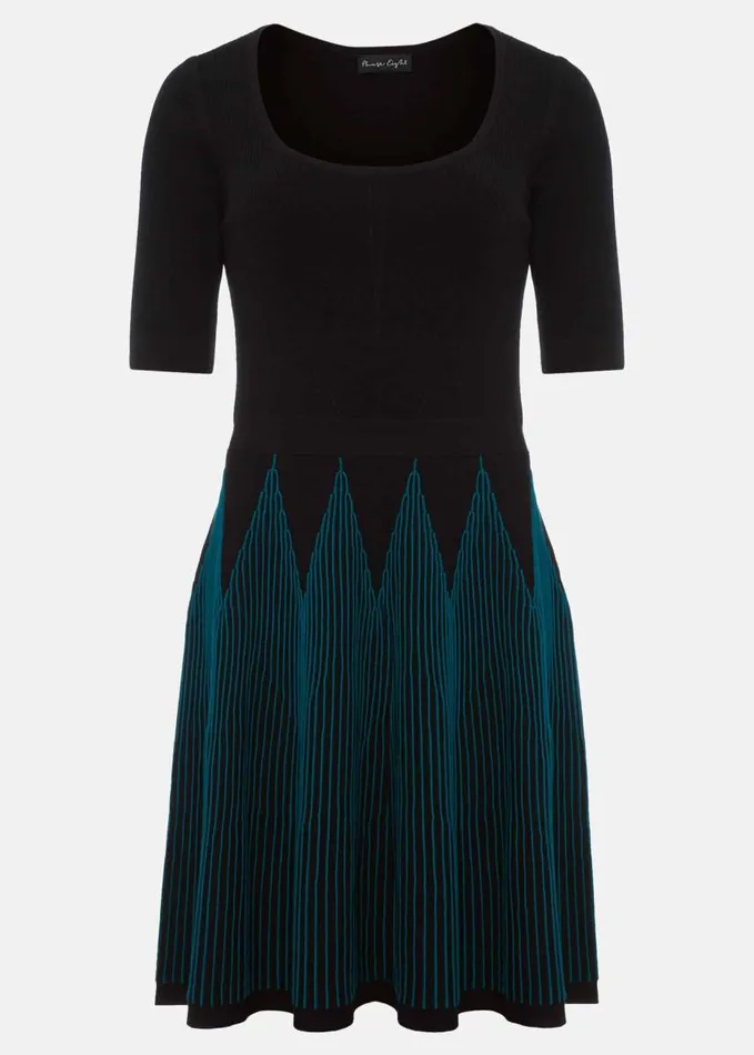 Phase Eight Isadora Knitted Mini Dress Blackmulti Women Dresses