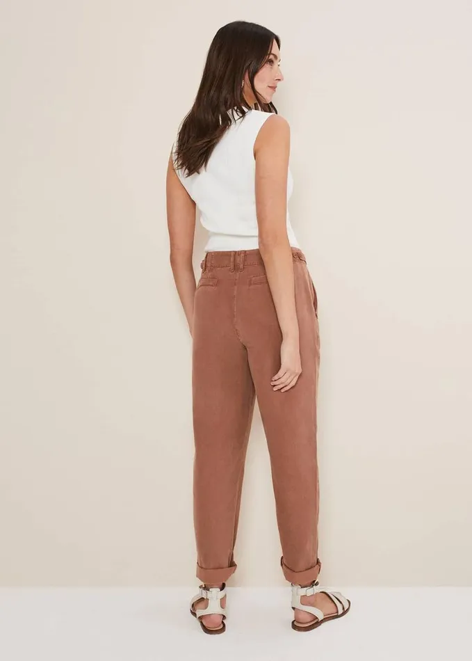 Phase Eight Ivana Relaxed Chino Trouser Chocolate Women Trousers