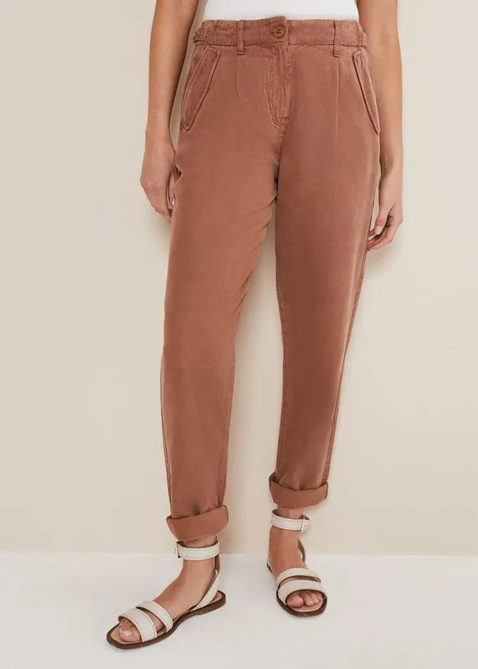 Phase Eight Ivana Relaxed Chino Trouser Chocolate Women Trousers