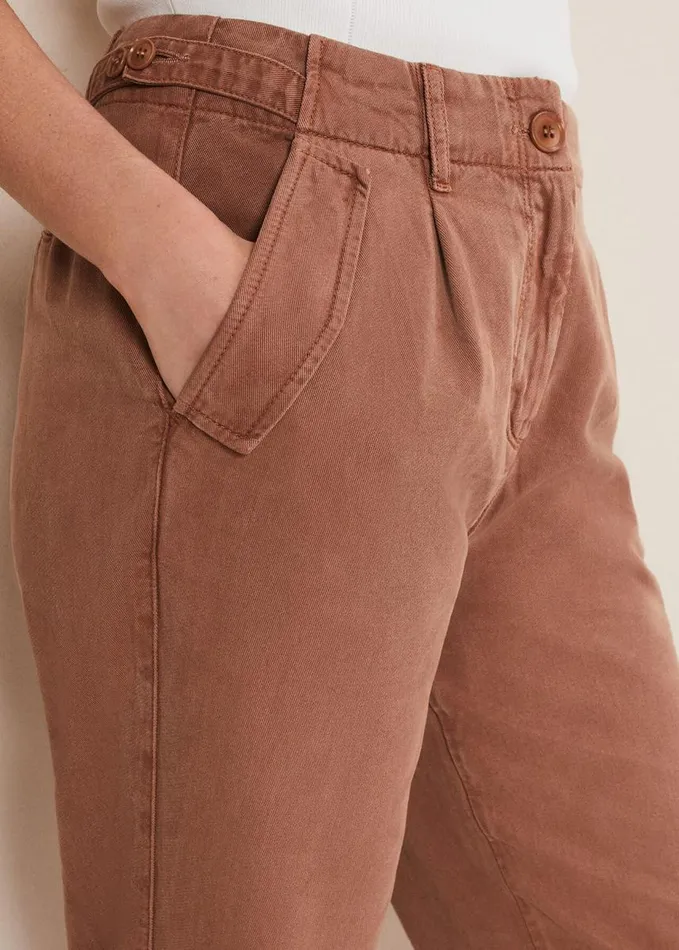 Phase Eight Ivana Relaxed Chino Trouser Chocolate Women Trousers