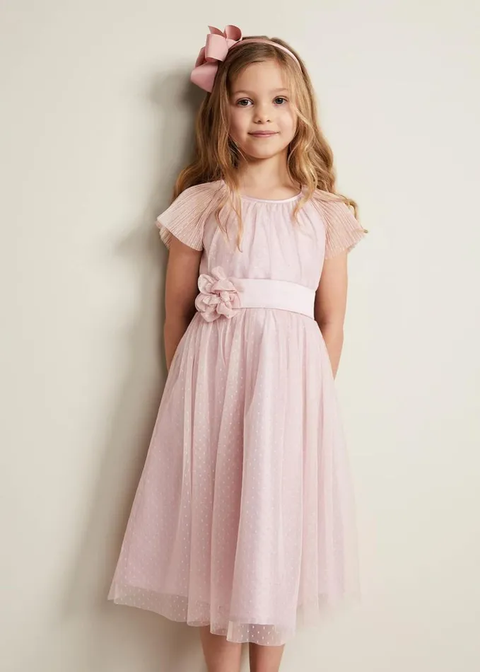 Phase Eight Jasmine Tulle Fit And Flare Dress Antique Rose Women Dresses