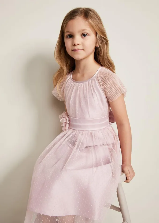 Phase Eight Jasmine Tulle Fit And Flare Dress Antique Rose Women Dresses