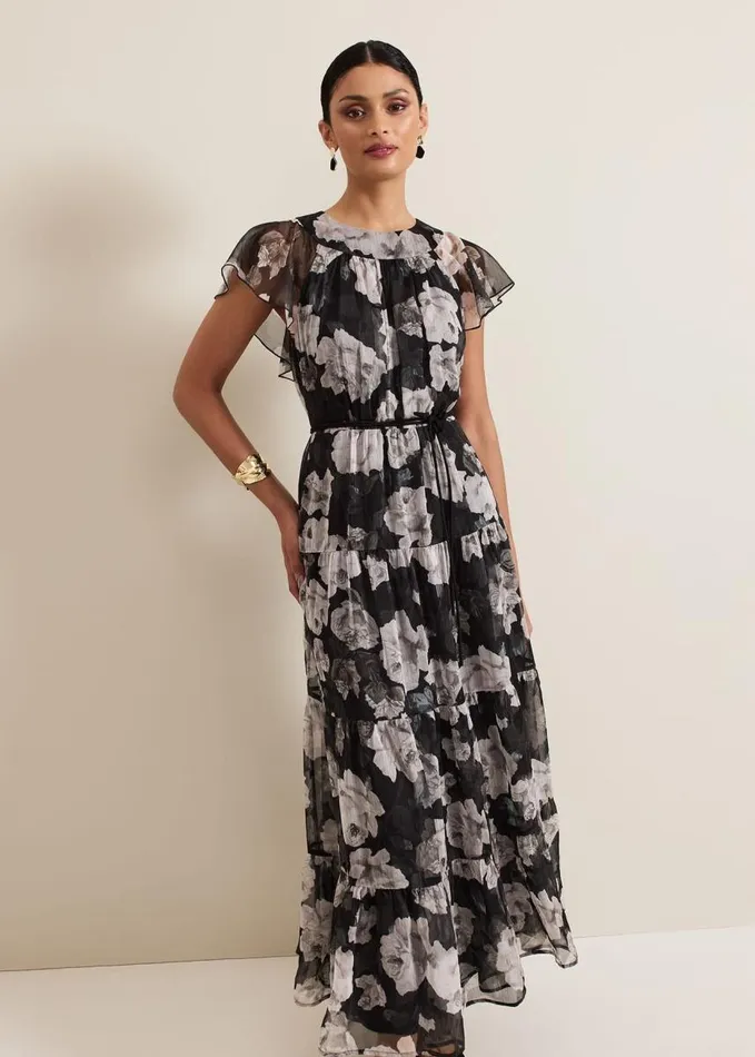 Phase Eight Jordine Floral Print Midaxi Dress Multicoloured Women Dresses