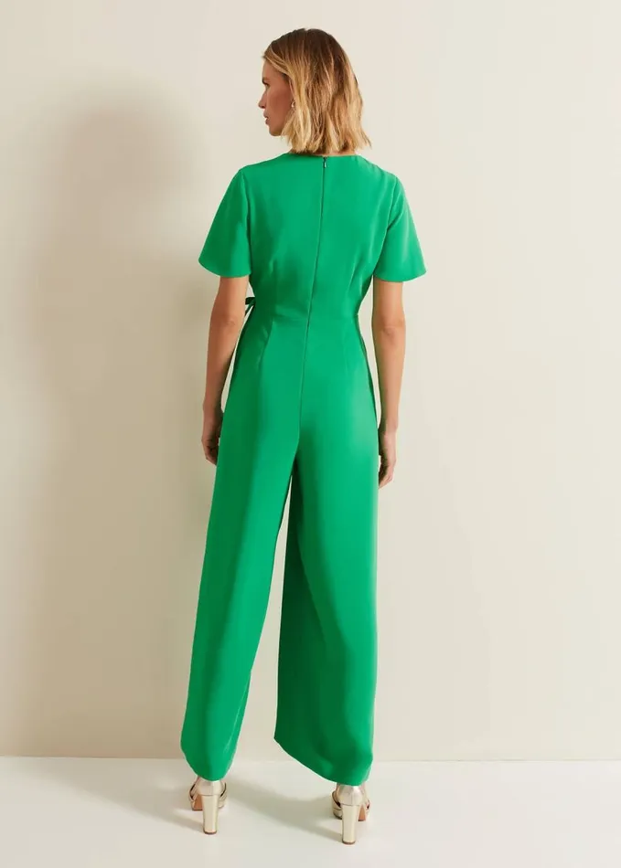 Phase Eight Julissa Green Wide Leg Jumpsuit Green Women Dresses