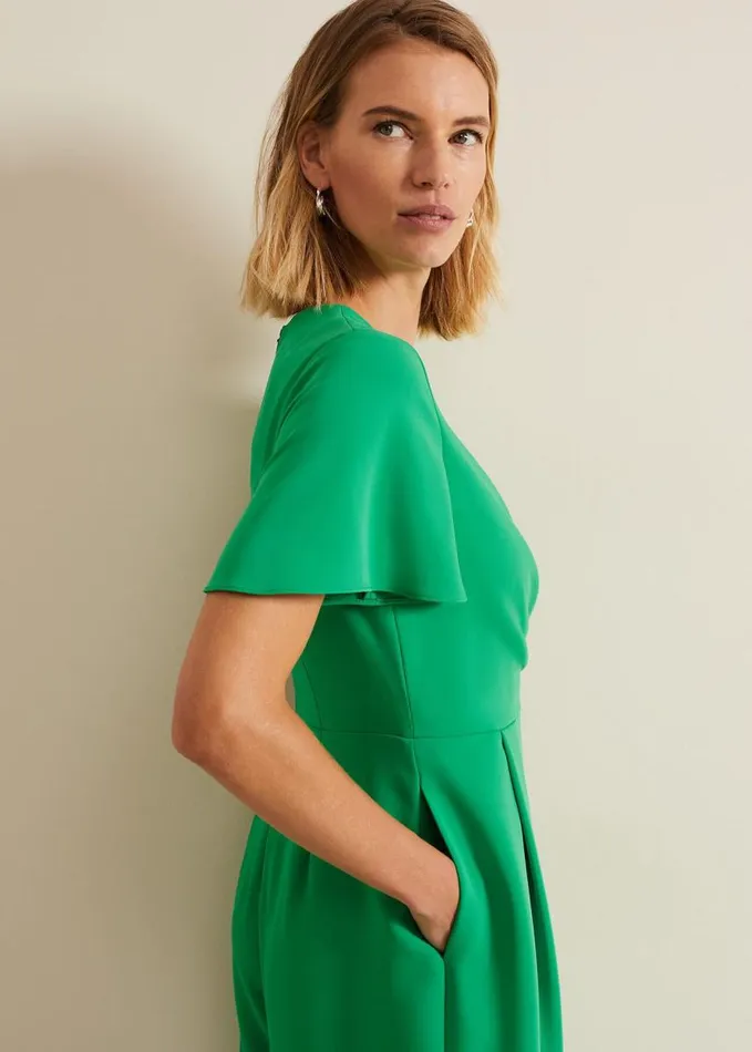 Phase Eight Julissa Green Wide Leg Jumpsuit Green Women Dresses