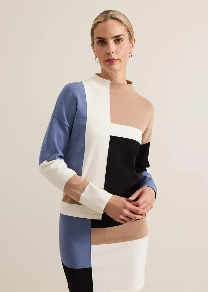 Phase Eight Kamila Colourblock Jumper Multicoloured Women Knitwear