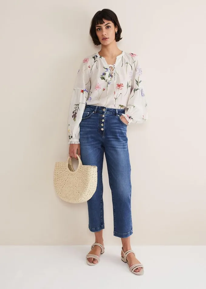 Phase Eight Karlie Straight Leg Jeans Mid Wash Women Trousers