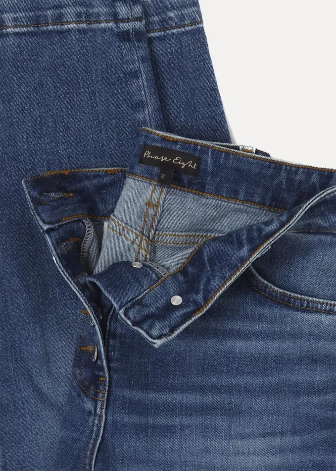 Phase Eight Karlie Straight Leg Jeans Mid Wash Women Trousers