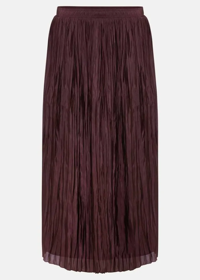 Phase Eight Kate Plisse Midi Skirt Aubergine Women Skirts