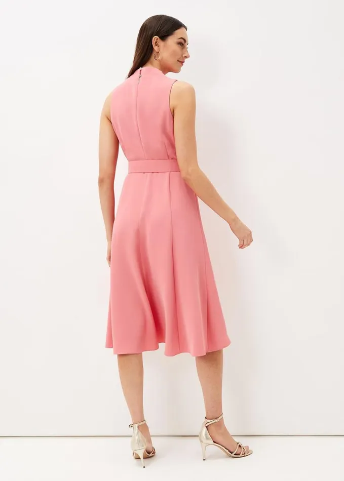 Phase Eight Kazandra Belted Dress Watermelon Women Dresses