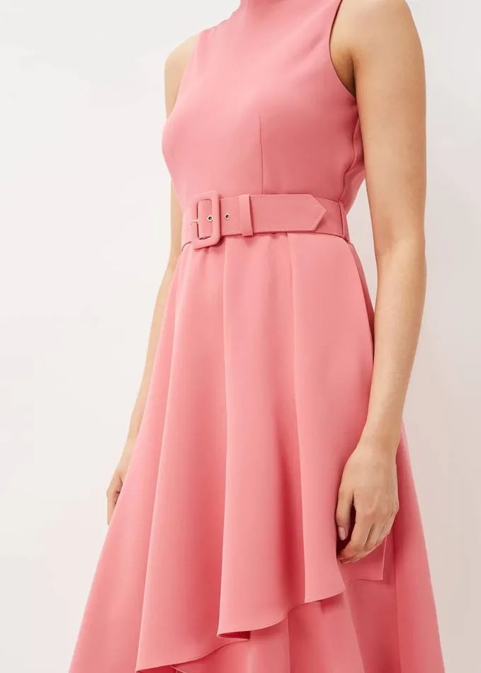 Phase Eight Kazandra Belted Dress Watermelon Women Dresses