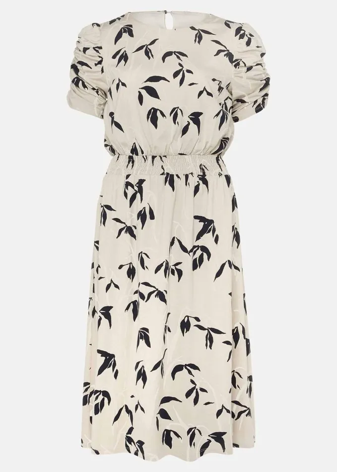 Phase Eight Keeley Floral Print Dress Stone Women Dresses