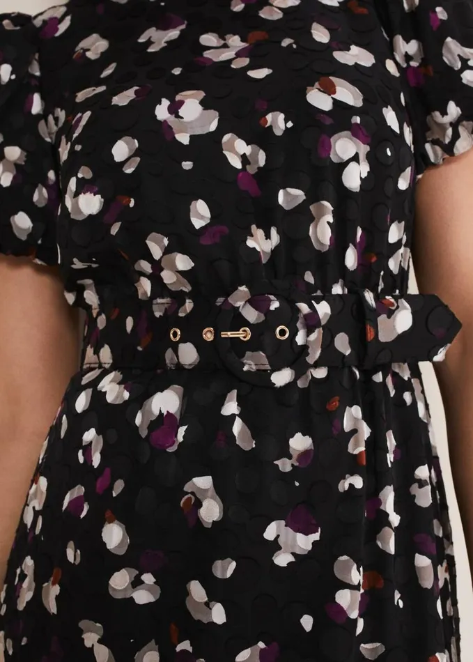 Phase Eight Kensley Print Puff Sleeve Dress Multicoloured Women Dresses