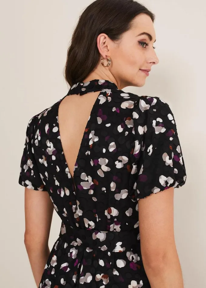 Phase Eight Kensley Print Puff Sleeve Dress Multicoloured Women Dresses