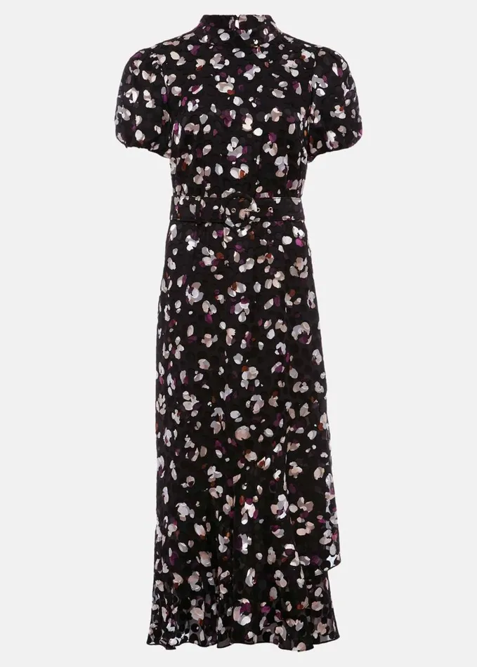 Phase Eight Kensley Print Puff Sleeve Dress Multicoloured Women Dresses