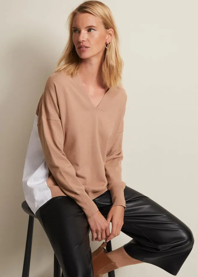 Phase Eight Kienna Fine Knit Shirt Jumper Multicoloured Women Knitwear