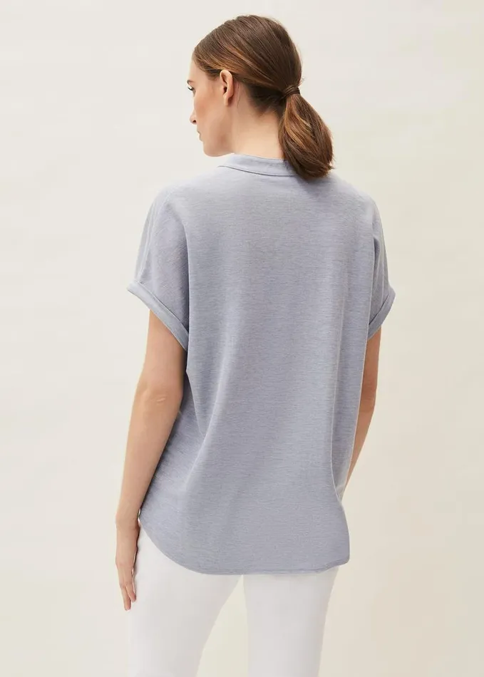 Phase Eight Kitty Jersey Shirt Pale Blue Women Tops and TShirts