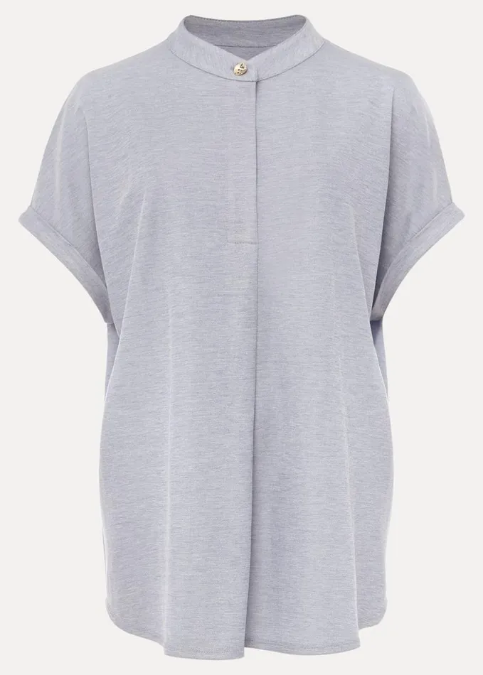 Phase Eight Kitty Jersey Shirt Pale Blue Women Tops and TShirts