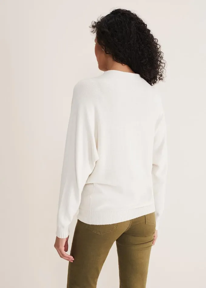 Phase Eight Layra Cowl Neck Knit Top Ivory Women Knitwear